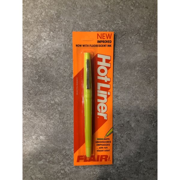 Highlighter - Hot Liner with Fluorescent Ink - Yellow