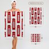 3dRose British Red Telephone Box Illustration Pattern - Towels (twl-201749-2)