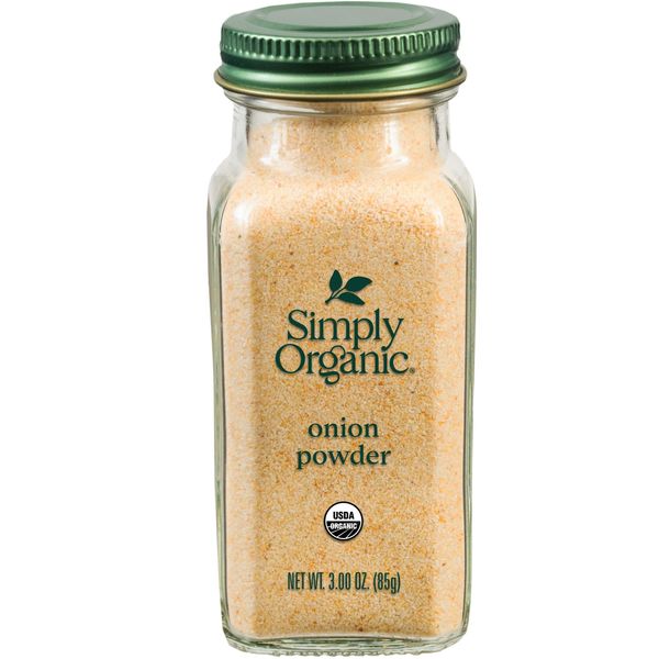 Simply Organic White Onion Powder, 3-Ounce Jar, Organic US Grown Onions, Real Onion Taste Without The Tears, Kosher, Non GMO