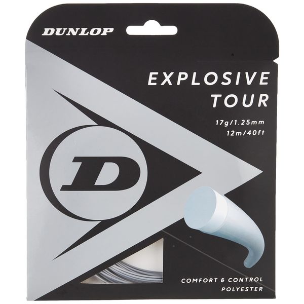 Dunlop Sports Explosive Tour Tennis String, Silver, 16g, 1 Set