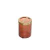 Melody Maison Rust Orange Patterned Glass Toothbrush Holder with Gold Rim