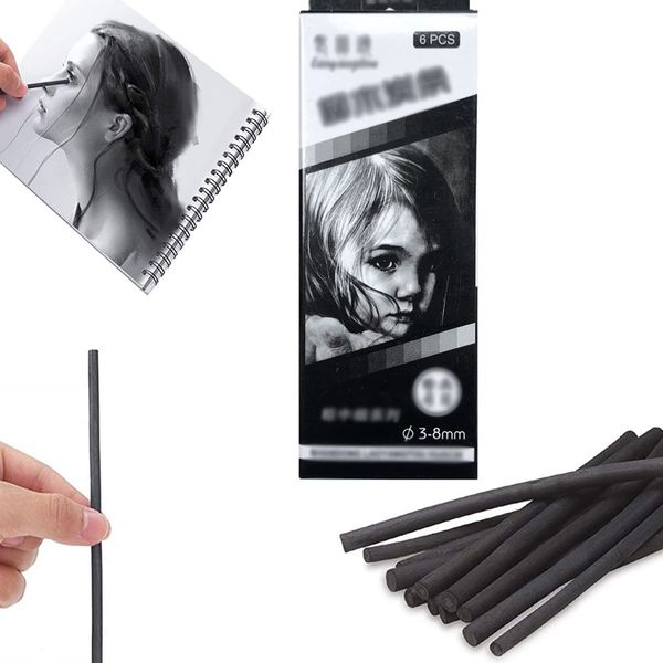 HJYZY 3-8mm Willow Charcoal Sticks for Sketching and Drawing Art Supplies for Professionals Students and Hobbyists