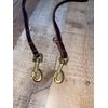 Dog Leash Multifunctional Genuine Brown Leather Hands Free Long Training Pet