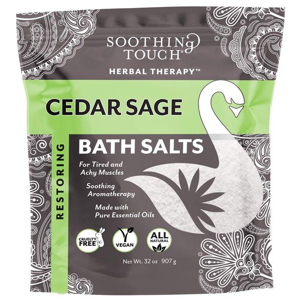 SOOTHING TOUCH Cedar Sage Bath Salts, 32 OZ