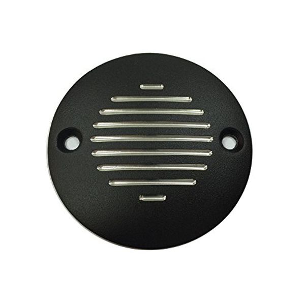 Harley Grooved Ignition System Cover 2-Hole Black