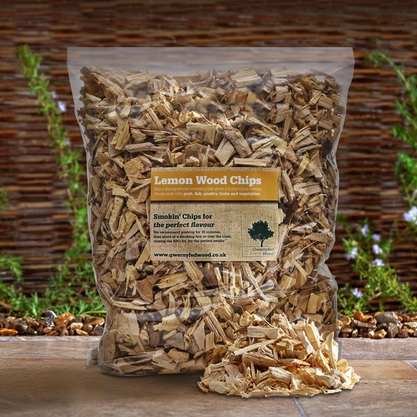 Smoking/Smoker Wood Chips Jumbo 4.5 Litre Bag – (24 Great Flavours 100% Natural Nothing Added) Smoking Food in a Smoker/BBQ - Many from our own Woodland (Lemon)