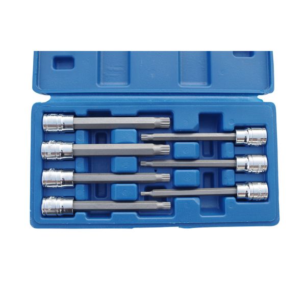 Spline Socket Spanner Set 3/8 Inch Long 110 mm Multi-Tooth 7-Piece Nut XZN