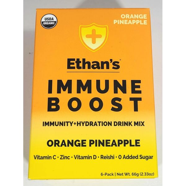 Ethan’s Organic Immune Boost Hydration drink Mix. Orange Pineapple