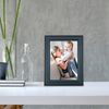 Lawrence Frames Blue Finish 5x7 Picture Frame - Gold Bead Design