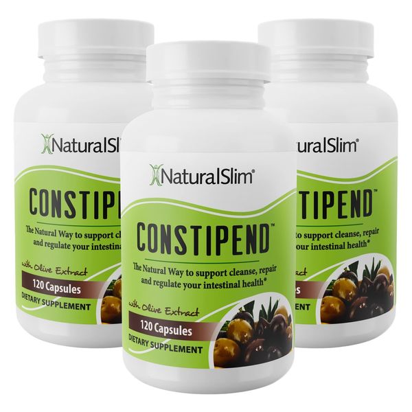 NaturalSlim Constipend Laxative for Constipation Relief & Colon Cleanse, 3-Pack