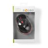 Nedis Wireless Mouse 1600 dpi 6 Buttons for PC & Laptop, Black & Red