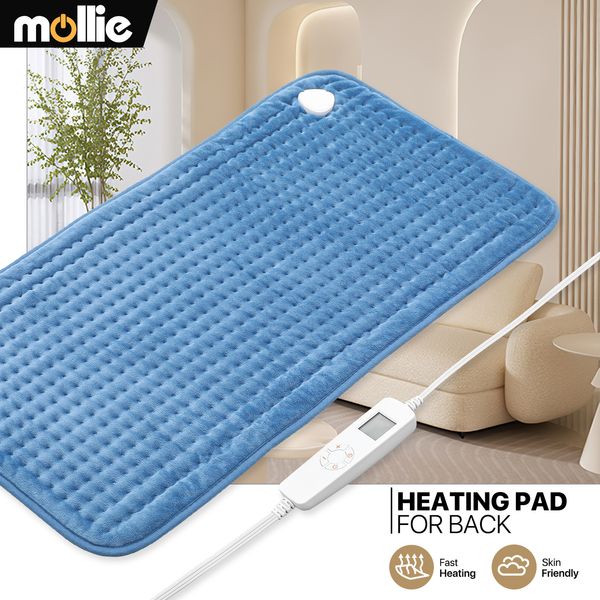 33"x17" Electric Heating Pad 6 Heat Levels Muscle Cramp Back Pain Relief Warmer