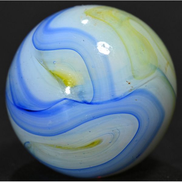 Veiligglas Opaque Vintage Marble Rare Winnie Hybrid Base 1950's 16.4mm 5/8''