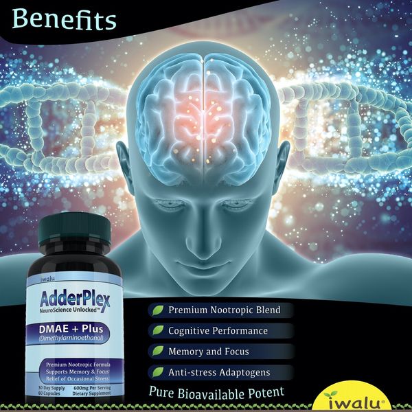 2X ADDERPLEX ENERGY PILLS EXTREME FOCUS & EUPHORIA INTENSE Nootropic Supplements