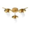 Modern Light Fixture  3 Arm Light  Raw Brass  Black Lighting