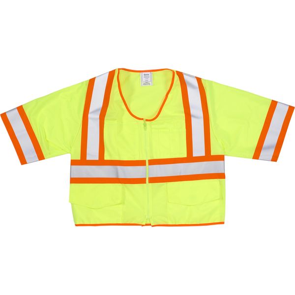 Mutual Industries High Visibility ANSI Class 3 Solid Vest, Large (2-pack)