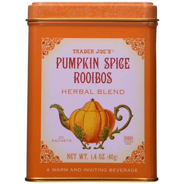 Trader Joe's Pumpkin Spice Rooibos Herbal Blend Beverage 20 sachets