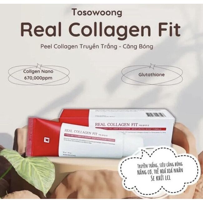 TOSOWOONG REAL COLLAGEN FIT CREAM PACK 50ml, ( peel da) US Seller