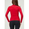 DEVOPS Women's 2 Pack Thermal Turtle Long Sleeve Shirts Compression Baselayer Tops (X-Small, Black/Red)