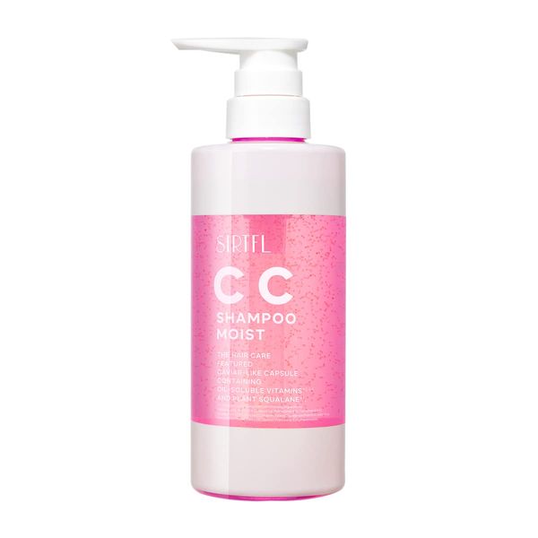 SIRTFL CC Moist Shampoo, 13.5 fl oz (400 ml), Rose & Citrus Scent, Certful Shampoo, Reduces Spread, Moisturizing, Glossy, Shampoo Bottle