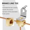 3-Way Brake Line Tee with Mounting Bracket,Brass 2.0*1.0*0.81 inch, Yellow 