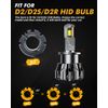 2X AUXBEAM D2S D2R LED Headlight Bulbs Replace HID Xenon Super Bright 6500K Kit