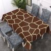 Walmsco Tablecloth Brown Giraffe Pattern Decor For Dining Room Kitchen Rectangular Table Cover 132 * 178cm