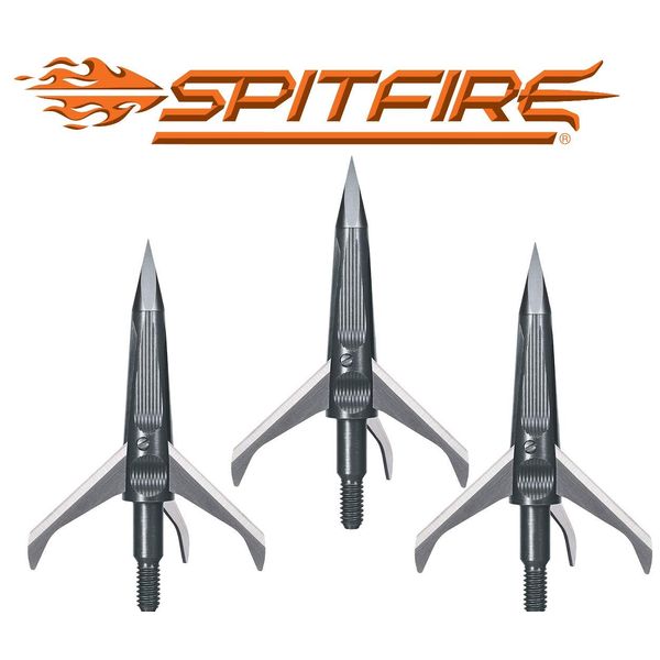 NAP Spitfire Mechanical Broadhead 1 1/2" Cut Diameter 100 Grain Front Deploying 3 Pack