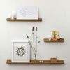 Creamore Mill Made in England Solid Oak Floating Picture Ledge Shelf, Small
