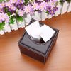 BTSKY PU Leather Household Office Rectangular Tissue Paper Holder Box Cover Case Napkin Holder (Brown Cube)