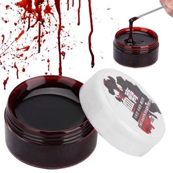 Halloween Kunstblut Modellierwachs, Face Body Paint Kunstblut, Professional Make up Kunstblut für Halloween oder Kostümpartys, Realistic Horror Make up für Vampire Zombie Theatre Spezialeffekte(30ML)
