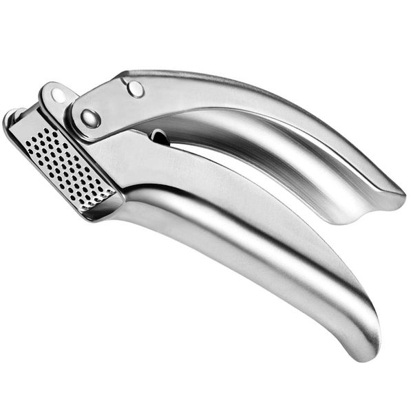 Garlic Press Stainless Steel Heavy Duty Garlic Crusher Professional Multi Ful...