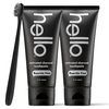 Hello Activated Charcoal Epic Teeth Whitening Fluoride Free Toothpaste and Toothbrush, Fresh Mint and Coconut Oil, Vegan, SLS Free, Gluten Free and Peroxide Free, 4 Ounce (Pack of 2)
