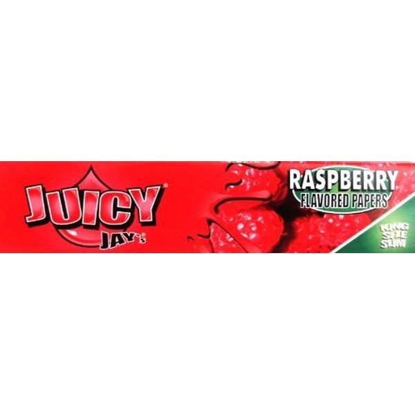 Juicy Jay's 'Raspberry' King Size Flavoured Papers - 3 Booklets (32 Leaves each)
