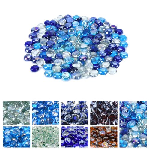 Blended Fire Glass Beads for Outdoor Fireplace Pit/Table  3/4 Inch Glass 10 lbs