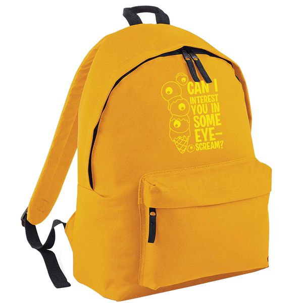 Flox Creative Mustard Backpack Neon Yellow Eye Scream