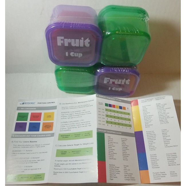  Efficient Nutrition Portion Control Containers DELUXE