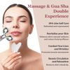 leiwo Stainless Steel Gua Sha and Face Roller Set, Gua Sha Facial Tool, Face Massager for Face Sculpting, Metal Gua Sha Face Roller Skin Care, Facial Massager for Women