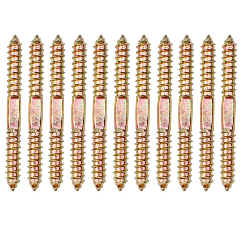 D-Orange 10 Pcs Double Head Ended Wood to Wood Screws Plating Self ...