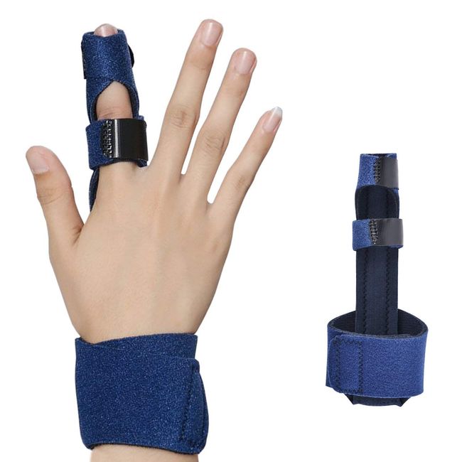 Trigger Finger Splint, Adjustable Finger Wrist Brace with Aluminum Support, Finger Extension Splint for Sprains Pain Relief, Mallet Injury, Arthritis, Tendinitis fit Left or Right Hand