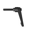 uxcell M8 x 40mm Handle Adjustable Clamping Lever Thread Push Button Ratchet Male Threaded Stud Knobs Quick Release Screw Handles Bolts with Locking Lever Black