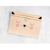 Elastic Folder A5 - Sturdy Cardboard - Soft-Touch Feel - Printed Inside and Outside - Funny Shape for Kids - Cat