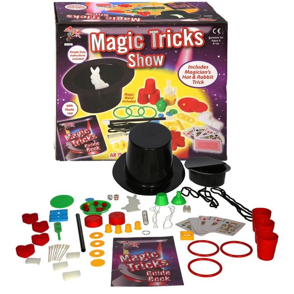 Magic Trick Show Full Set Hat Rabbit Wands Tricks Kids Party Fun A to Z Learn