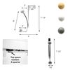 Over the Door 2 Metal Hooks Rack Chrome/White
