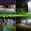 4Pack CLAONER Solar Power 128 LED Lights PIR Motion Sensor Outdoor Security Lamp