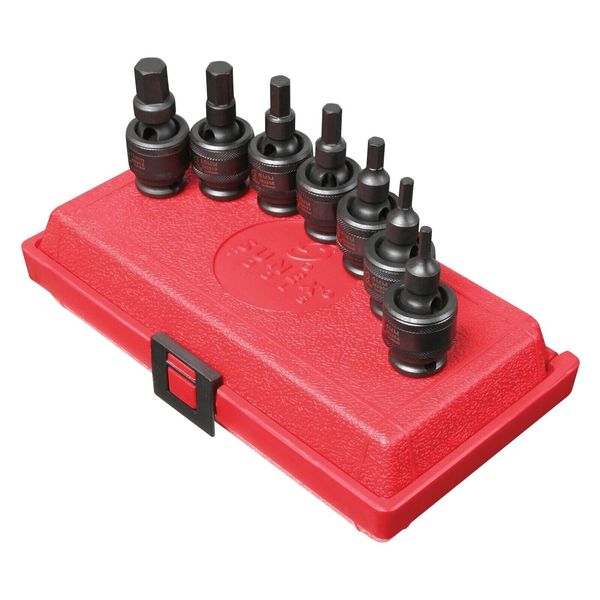 Sunex Tools 3659 3/8" Dr 7 Pc  Metric Universal Hex Bit Driver Impact Socket