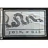 Join or Die Polyester 2x3 Foot Flag Benjamin Franklin Revolutionary War Banner