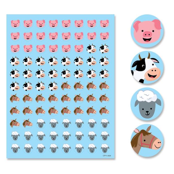 Creative Teaching Press Farm Friends Hot Spots Stickers (10213)