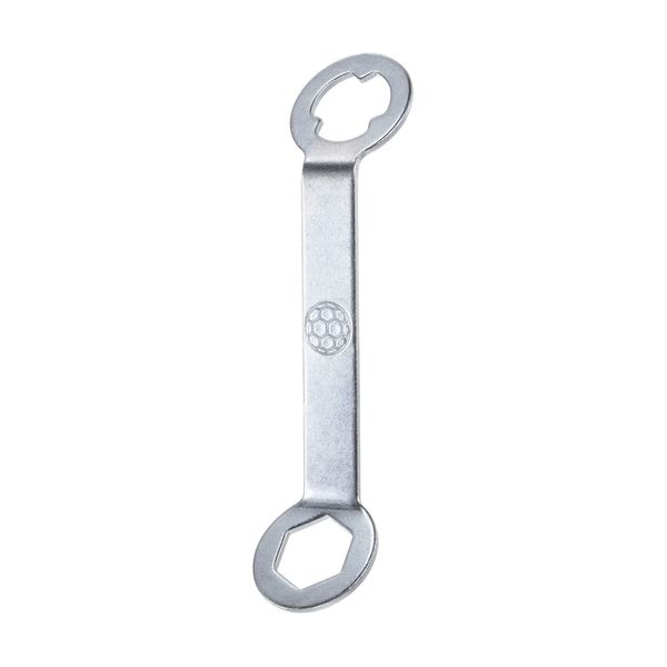 uxcell Track Stud Wrench Dual Interface Aluminum Non-Slip Shoe Adjustment Tool for M5 Soccer Shoes Silver Tone