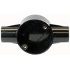 25MM Two Way Through Box Black, Conduit Bodies/Boxes Qty X 1